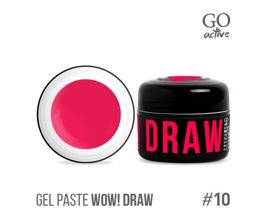 Изображение  Гель-паста Go Active Gel Paste Wow Draw 10 розовый неон, 4 г, Объем (мл, г): 4, Цвет №: 10