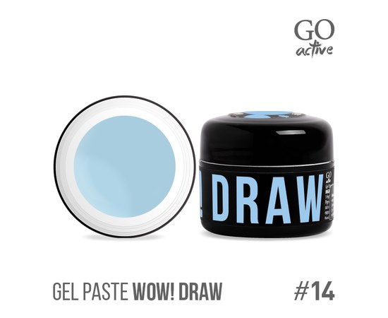 Изображение  Гель-паста Go Active Gel Paste Wow Draw 14 светло-голубой, 4 г, Объем (мл, г): 4, Цвет №: 14