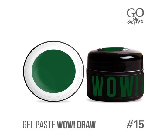 Изображение  Гель-паста Go Active Gel Paste Wow Draw 15 зеленый, 4 г, Объем (мл, г): 4, Цвет №: 15