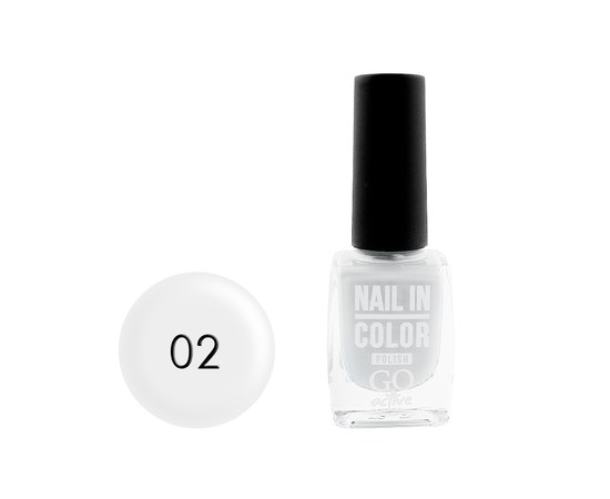 Зображення  Лак для нігтів Go Active Nail in Color 002 білий, 10 мл, Об'єм (мл, г): 10, Цвет №: 002