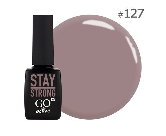 Изображение  Gel polish GO Active 127 Stay Strong warm taupe, 10 ml, Volume (ml, g): 10, Color No.: 127