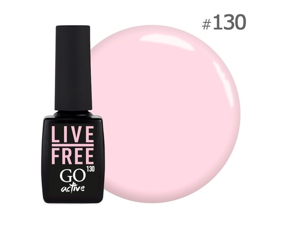 Изображение  Gel polish GO Active 130 Live Free pink milk, 10 ml, Volume (ml, g): 10, Color No.: 130