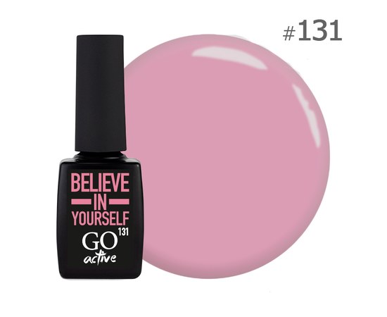 Зображення  Гель-лак GO Active 131 Believe in Yourself м'який рожевий, 10 мл, Об'єм (мл, г): 10, Цвет №: 131