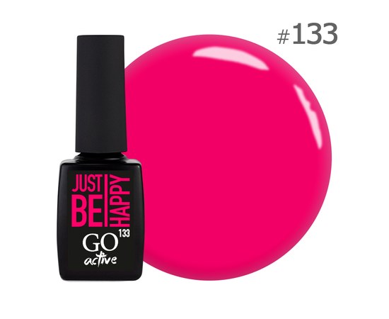 Изображение  Gel polish GO Active 133 Just Be Happy juicy raspberry, 10 ml, Volume (ml, g): 10, Color No.: 133