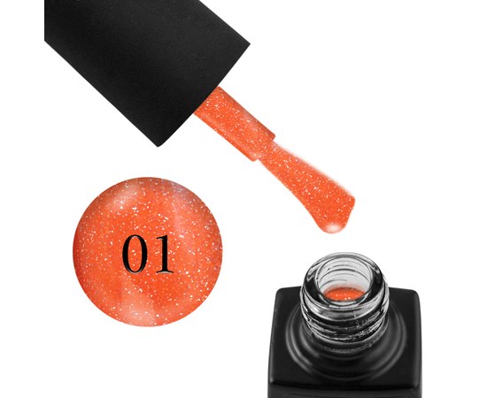 Изображение  Гель-лак GO Active High Light 01 оранжевый, светоотражающий, 10 мл, Объем (мл, г): 10, Цвет №: 01