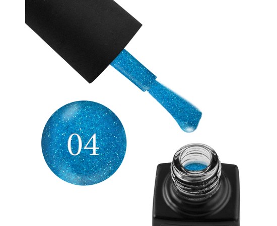 Зображення  Гель-лак GO Active High Light 04 синій, світловідбивний, 10 мл, Об'єм (мл, г): 10, Цвет №: 04