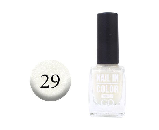 Зображення  Лак для нігтів Go Active Nail in Color 029 молочно-прозорий з золотистою слюдою, 10 мл, Об'єм (мл, г): 10, Цвет №: 029