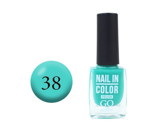 Зображення  Лак для нігтів Go Active Nail in Color 038 бірюза м'ятна, 10 мл, Об'єм (мл, г): 10, Цвет №: 038