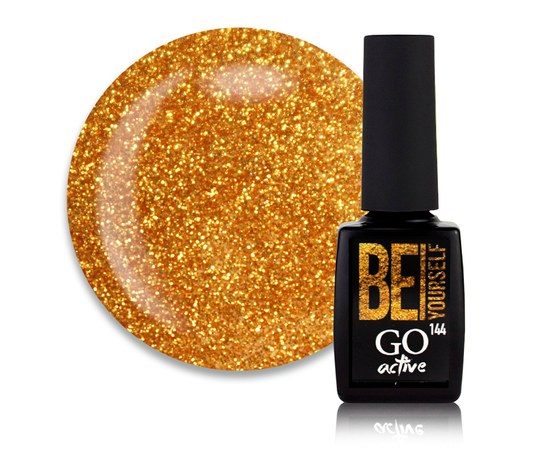 Изображение  Gel polish GO Active 144 Be Yourself shimmery gold, 10 ml, Volume (ml, g): 10, Color No.: 144