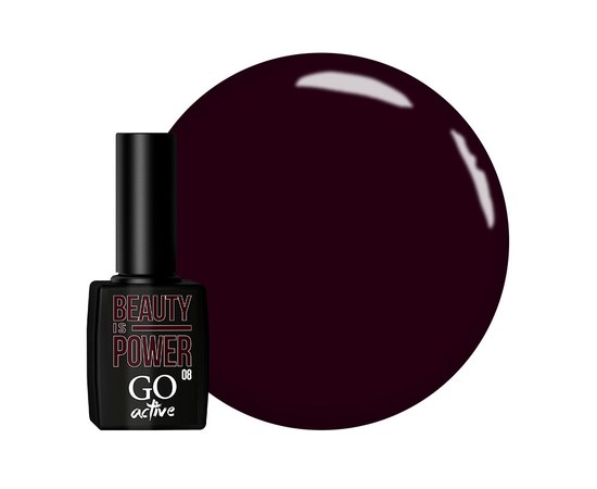 Изображение  Gel polish GO Active 008 Beauty is Power Bordeaux, 10 ml, Volume (ml, g): 10, Color No.: 8