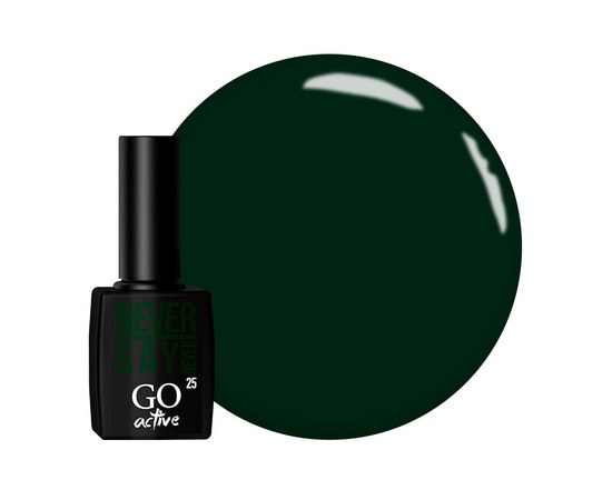 Изображение  Gel polish GO Active 025 Never Say Never green, 10 ml, Volume (ml, g): 10, Color No.: 25