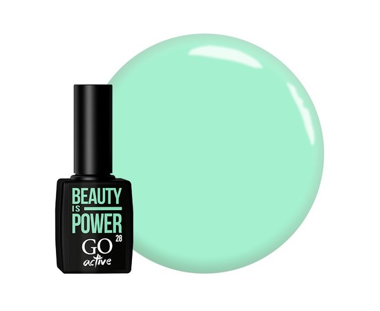 Изображение  Gel polish GO Active 028 Beauty is Power cold mint, 10 ml, Volume (ml, g): 10, Color No.: 28