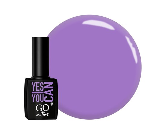 Изображение  Gel polish GO Active 034 Yes You Can bright lilac, 10 ml, Volume (ml, g): 10, Color No.: 34