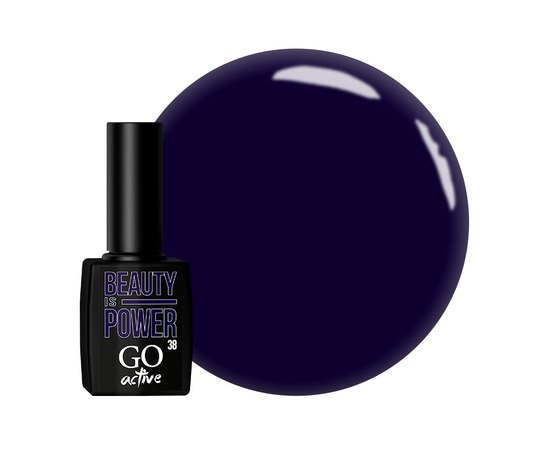 Изображение  Gel polish GO Active 038 Beauty is Power dark blue, 10 ml, Volume (ml, g): 10, Color No.: 38