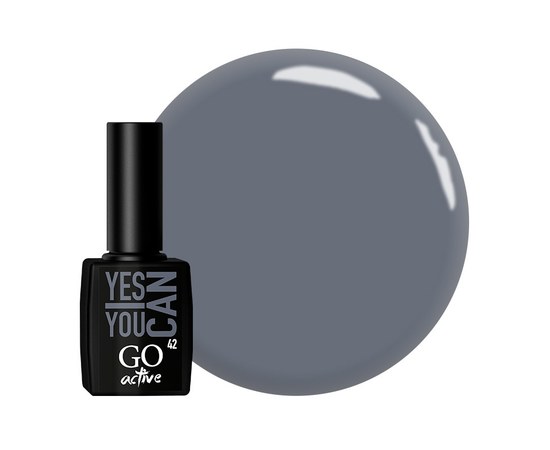 Изображение  Gel polish GO Active 042 Yes You Can grey, 10 ml, Volume (ml, g): 10, Color No.: 42