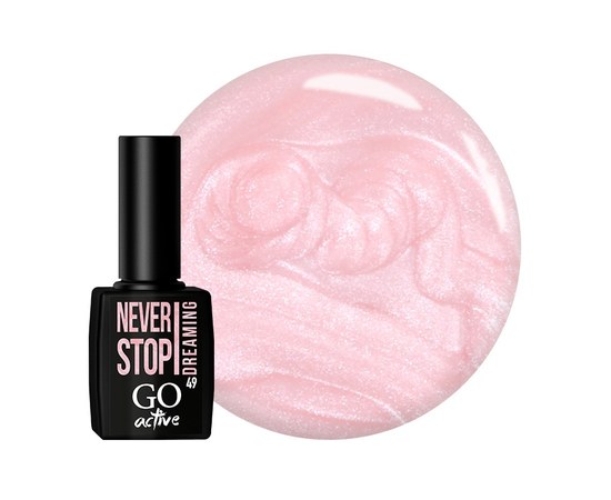 Изображение  Gel Polish GO Active 049 Never Stop Dreaming smoky pink, with mother-of-pearl, 10 ml, Volume (ml, g): 10, Color No.: 49