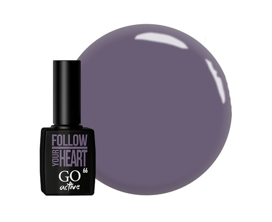 Изображение  Gel polish GO Active 066 Follow Your Heart grey-lilac, 10 ml, Volume (ml, g): 10, Color No.: 66