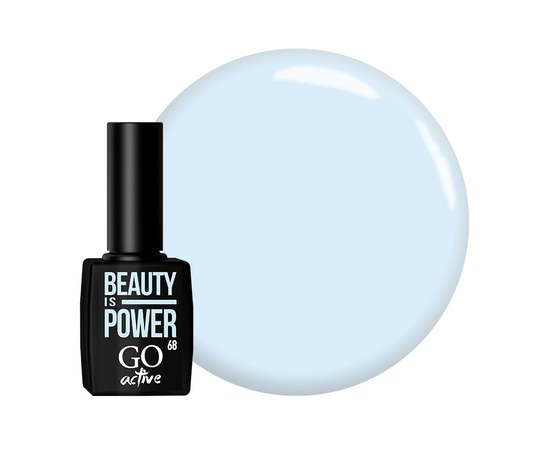 Изображение  Gel polish GO Active 068 Beauty is Power milky blue, 10 ml, Volume (ml, g): 10, Color No.: 68