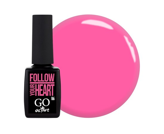 Изображение  Гель-лак GO Active 086 Follow Your Heart розовая фуксия, 10 мл, Объем (мл, г): 10, Цвет №: 086