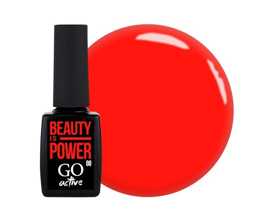 Изображение  Gel polish GO Active 088 Beauty is Power scarlet rose, 10 ml, Volume (ml, g): 10, Color No.: 88