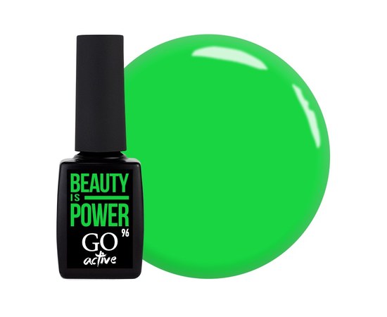 Изображение  Gel polish GO Active 096 Beauty is Power bright light green, 10 ml, Volume (ml, g): 10, Color No.: 96
