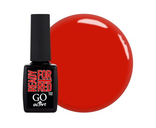 Изображение  Gel polish GO Active 102 Ready For Red orange-red, 10 ml, Volume (ml, g): 10, Color No.: 102
