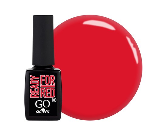 Изображение  Gel polish GO Active 103 Ready For Red soft pink-red, 10 ml, Volume (ml, g): 10, Color No.: 103