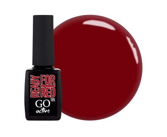 Изображение  Gel polish GO Active 105 Ready For Red pink raspberry, 10 ml, Volume (ml, g): 10, Color No.: 105