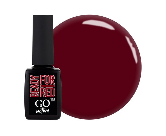 Изображение  Gel polish GO Active 106 Ready For Red strawberry-raspberry, 10 ml, Volume (ml, g): 10, Color No.: 106