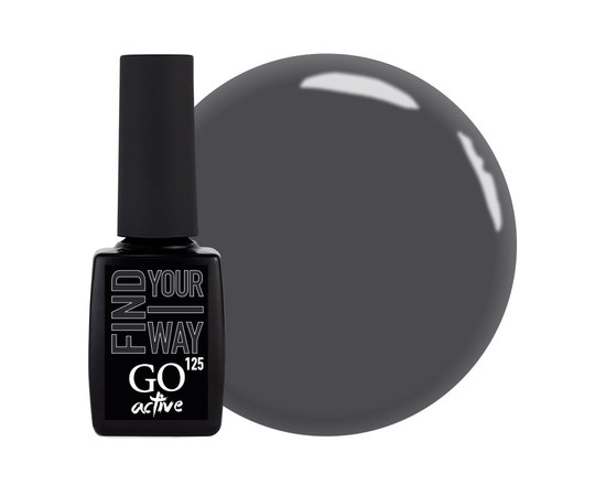 Изображение  Gel polish GO Active 125 Find Your Way graphite grey, 10 ml, Volume (ml, g): 10, Color No.: 125