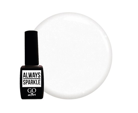 Изображение  Gel polish GO Active Always Sparkle 01 milky white with shimmers, 10 ml, Volume (ml, g): 10, Color No.: 1