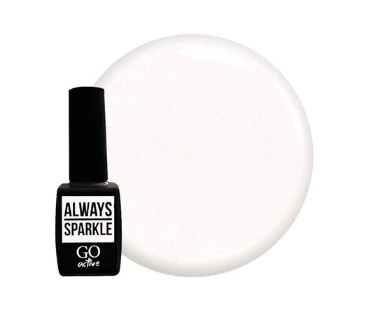 Изображение  Gel polish GO Active Always Sparkle 02 white-pink with shimmers, 10 ml, Volume (ml, g): 10, Color No.: 2