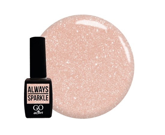Изображение  Gel polish GO Active Always Sparkle 03 peach with shimmers, 10 ml, Volume (ml, g): 10, Color No.: 3