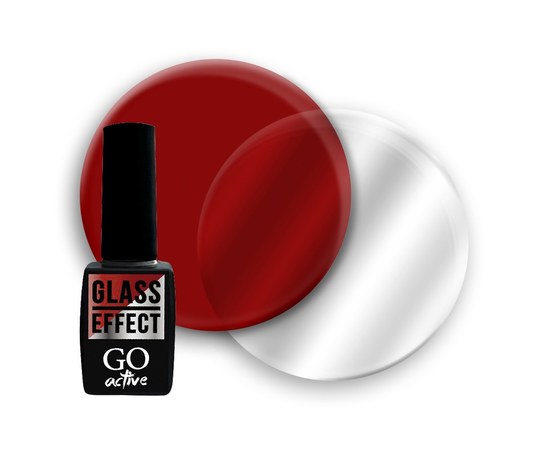 Зображення  Гель-лак GO Active Glass Effect 02 вітражний червоний, 10 мл, Об'єм (мл, г): 10, Цвет №: 02