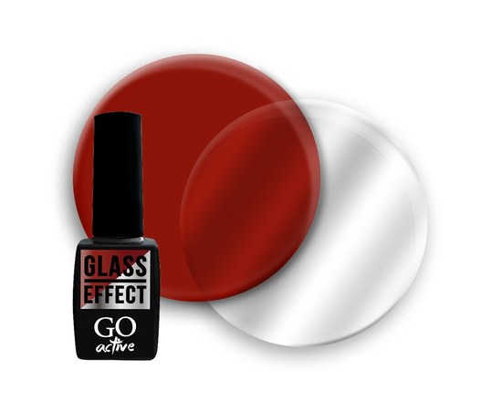Изображение  Гель-лак GO Active Glass Effect 03 витражный терракотово-красный, 10 мл, Объем (мл, г): 10, Цвет №: 03