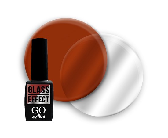 Изображение  Гель-лак GO Active Glass Effect 04 витражный оранжевый, 10 мл, Объем (мл, г): 10, Цвет №: 04