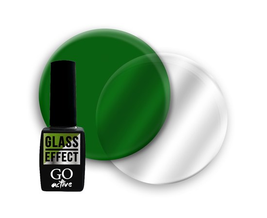 Изображение  Гель-лак GO Active Glass Effect 06 витражный зеленый, 10 мл, Объем (мл, г): 10, Цвет №: 06