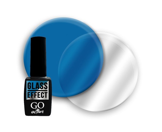 Изображение  Гель-лак GO Active Glass Effect 07 витражный синий, 10 мл, Объем (мл, г): 10, Цвет №: 07