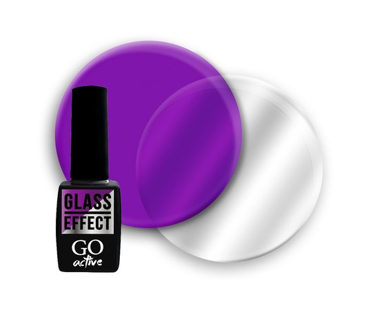 Изображение  Гель-лак GO Active Glass Effect 08 витражный фиолетовый, 10 мл, Объем (мл, г): 10, Цвет №: 08