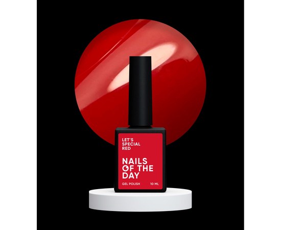 Зображення  Nails of the Day Let’s special red – особливий червоний гель лак, що перекривається в один шар, 10 мл, Об'єм (мл, г): 10, Цвет №: Red