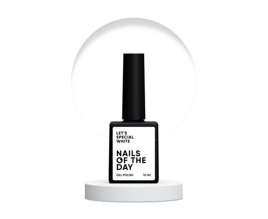 Изображение  Nails of the Day Let’s special white – особый белый гель лак, перекрывающийся в один слой, 10 мл, Объем (мл, г): 10, Цвет №: White