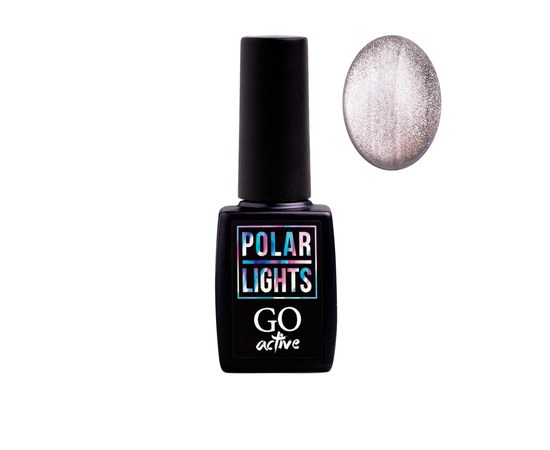 Изображение  Gel polish GO Active Polar Lights 05 silver with a bright highlight, 10 ml (Cat's eye), Volume (ml, g): 10, Color No.: 5