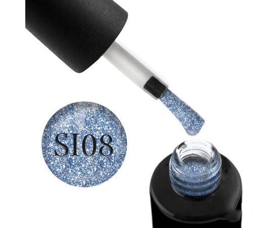 Изображение  Gel polish Naomi Self Illuminated with glitter and mica 6 ml, SI 08, Volume (ml, g): 6, Color No.: SI 08