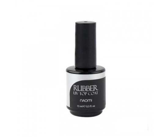 Изображение  Top rubber for gel polish Naomi Rubber UV Top Coat 6 ml, Volume (ml, g): 6