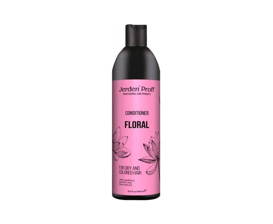 Изображение  Conditioner for dry and colored hair with lotus extract Floral Jerden Proff, 1000 ml