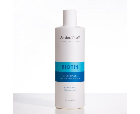 Изображение  Sulfate-free shampoo for all hair types with biotin and collagen Biotin Jerden Proff, 400 ml