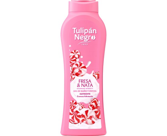 Изображение  Shower gel Tulipan Negro Strawberry cream, 650 ml