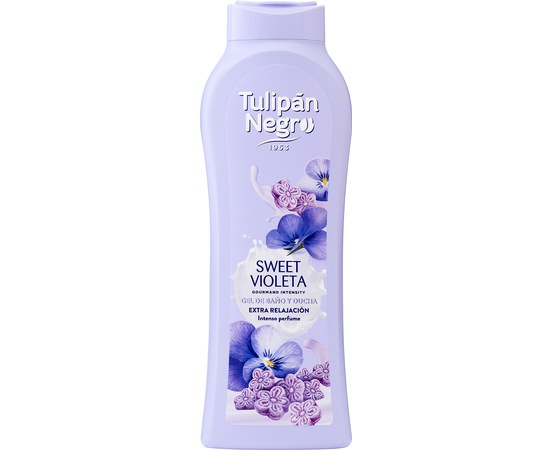 Изображение  Shower gel Tulipan Negro Sweet violet, 650 ml