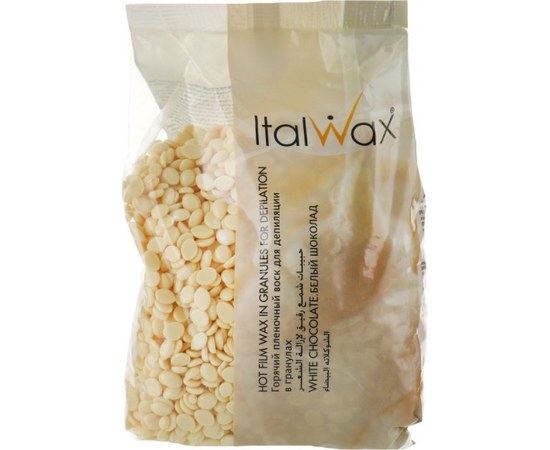Зображення  Гарячий віск ItalWax у гранулах Білий шоколад ItalWax 1000 г, Аромат: Білий шоколад, Об'єм (мл, г): 1000