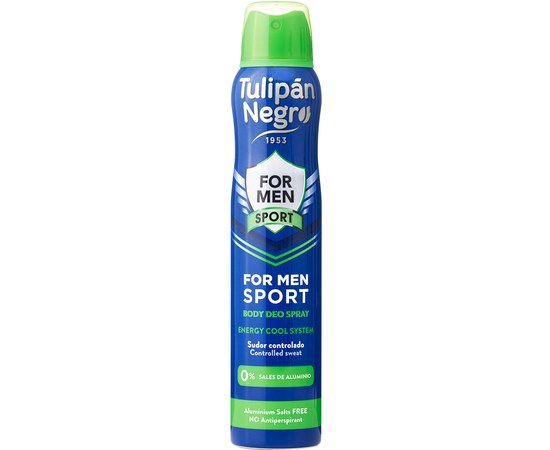 Изображение  Deodorant-spray Tulipan Negro For Men Sport, 200 ml